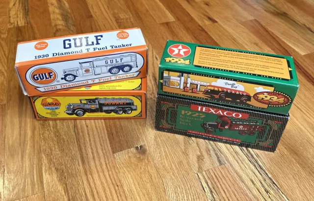 ERTL Truck Tanker LOT OF 4 Texaco DOODLE BUG Truck Tanker Bank Gulf SUNRAY
