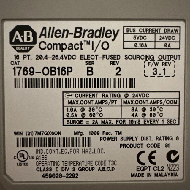 Allen-Bradley 1769-OB16P Ser.B Rev.2, Compact I/O16 Pt Prot