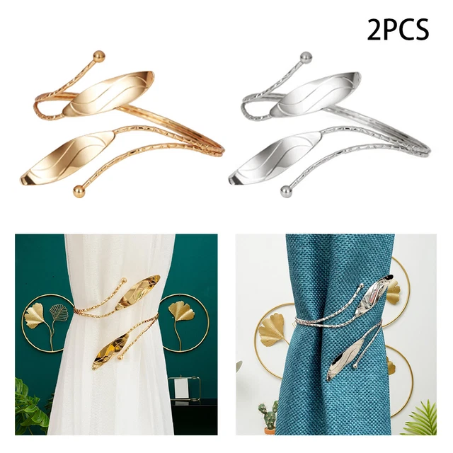 2pcs Office Metal Leaves Curtain Tiebacks Home Decor Accessories Window Drape