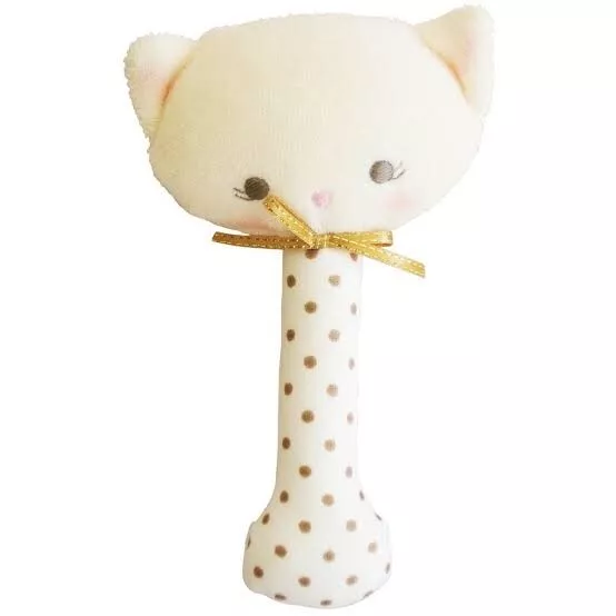 Alimrose Kitty Stick Rattle Spot Gold