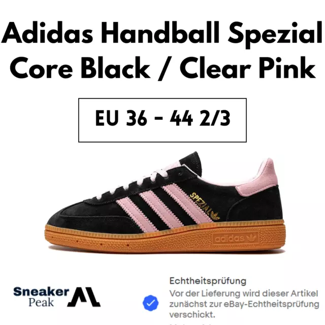 Adidas Handball Spezial Core Black/Clear Pink I EU 36 & 37 1/3 & 38 & 39 1/3 &40