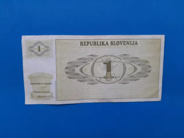 1 x  1 Tolar Slowenien / Geldschein Banknote von 1990 *