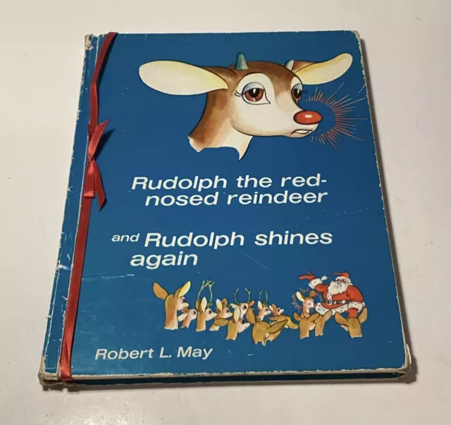 Rudolph the Red Nosed Reindeer nose VINTAGE CHRISTMAS BOOK signed Robert L. May
