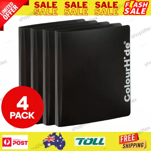 4 X Colourhide A4 25Mm D-Ring Binder - Black