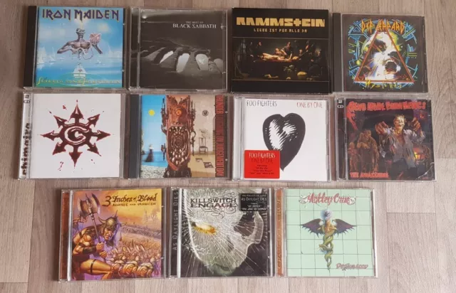 Job Lot of 11 Heavy Metal Rock CDs Iron Maiden Black Sabbath Ramstein etc