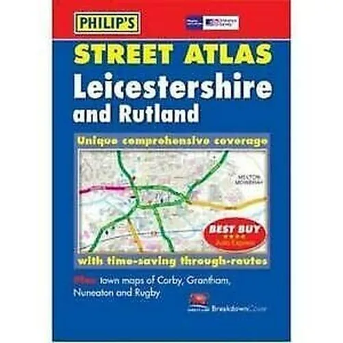 Philip's Street Atlas Leicestershire Par ,Bon Used Livre (Livre de Poche)