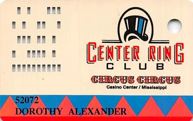 Circus Circus Casino - Tunica, MS - Rare 1st Issue Slot Card