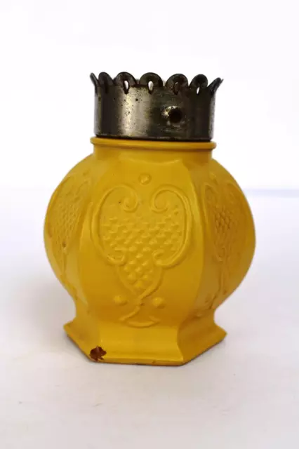 Vintage Avon Bottle Empty Moonwind Cologne Parlor Lamp Lantern Decanter Yellow