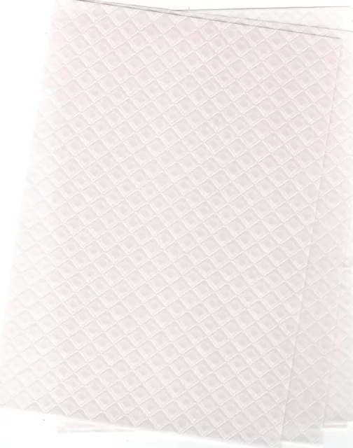 Pergamino con patrón de diamante en relieve 4 hojas color blanco talla A5