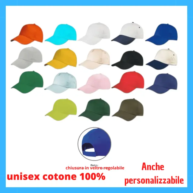 Cappello Uomo Donna Golf con Visiera Berretto Baseball PERSONALIZZATO Nome Logo