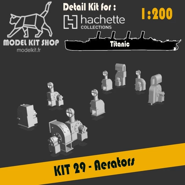 Set De Détails #11 Pour Maquette Titanic Hachette 1:200, Grue Set De Détails #11 Pour Maquette Titanic Hachette 1:200, Grue