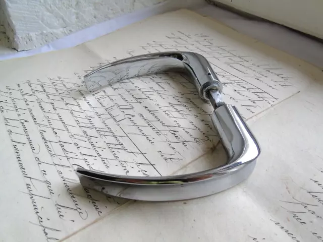 French vintage chrome door  handles solid  mid century to any projects