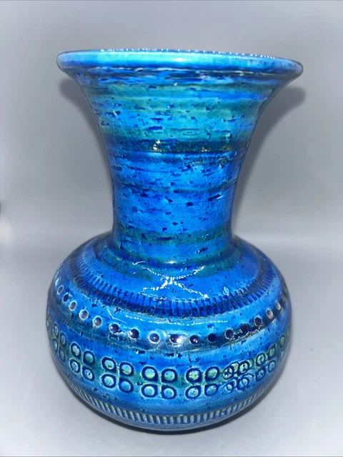 BITOSSI FLAVIA RIMINI Blue Flower Vase Large Handmade Itary