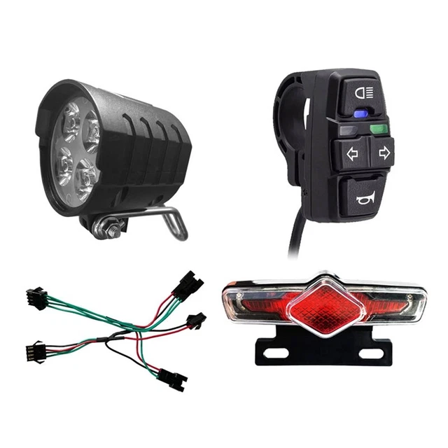 Kit Luci Per Ebike OneGas - Fari Anteriori E Posteriori LED, Con Indicatori Di Direzione, Luce Di Stop E Clacson, 36V/48V - Foto 7
