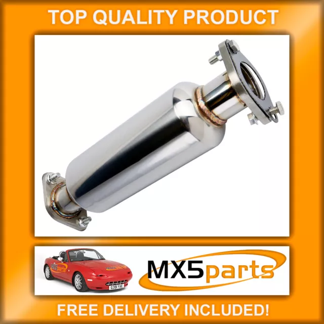MX5 Parts Stainless Exhaust Cat Bypass Decat Pipe 440mm Mazda MX-5 Mk1 NA 94>96