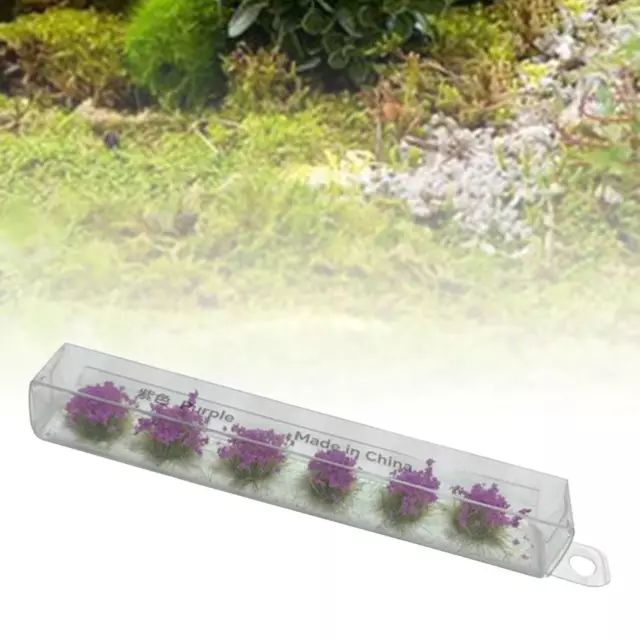 2x Grass Tufts Model, Miniature Flower Tufts, Railway Artificial Grass, for