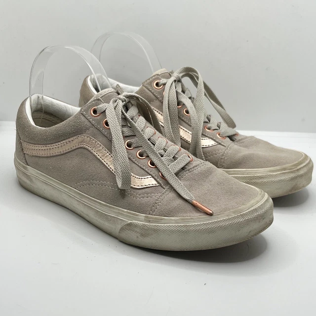 Rose gold and grey vans hotsell
