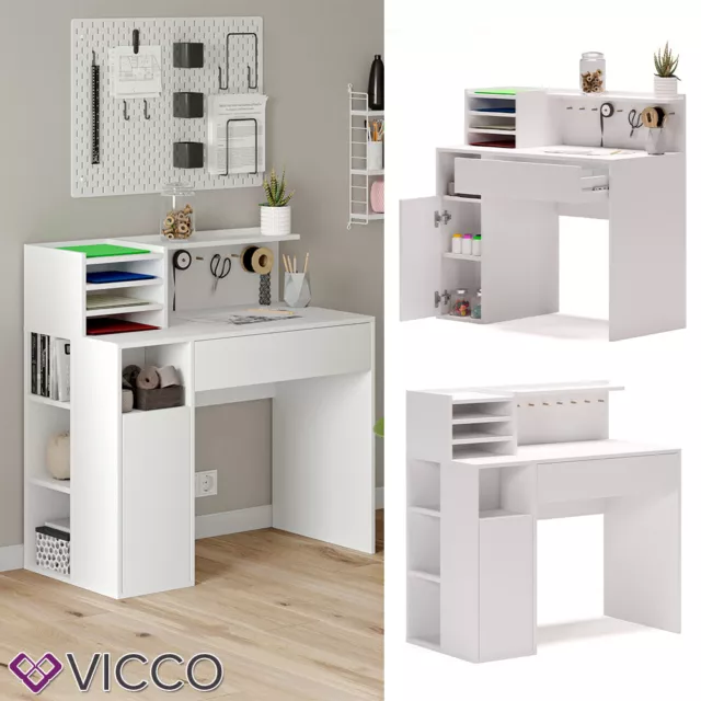 table de bricolage, table de travail, table de dessin, tablettes, Bureau Vicco