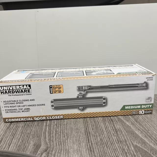 NEW Universal Hardware Commercial Door Closer Medium Duty Bronze UH4052  c2
