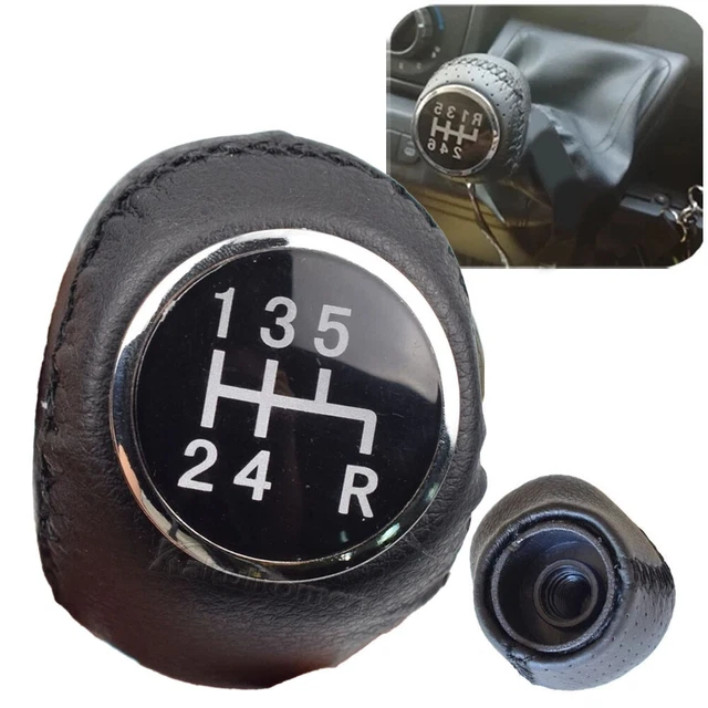 Pommeau De Levier De Vitesse En Cuir Pour Alfa Romeo GT, 147, 166 - Design Ergonomique, Noir, 6 Vitesses