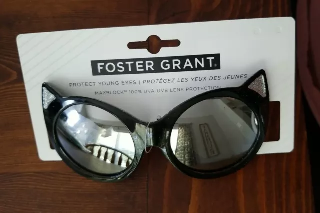 Foster Grant Kids Sunglasses, Black Kitty Cat