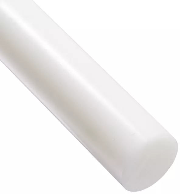 HDPE High Density Polyethylene Round Rod, Natural White 80mm Diameter x 1000mm