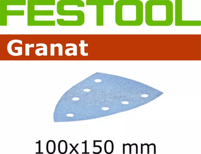 Festool Garnet Feuilles Abrasives Delta 100x150 Scratch 7 Trou P40 - P400 pour