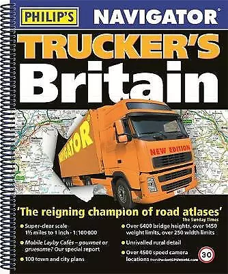 Philip's 2018 Navigator Trucker's Britain: Spiral (Philips Road Atlas), Philip's