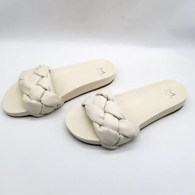 Marc Fisher Women Imenta 2 Slide Sandals White 8.5