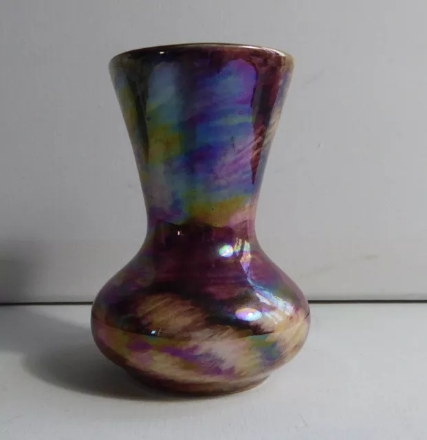 Vintage Miniature Colour Lustre Vase - Oldcourt Ware J. Fryer Ltd