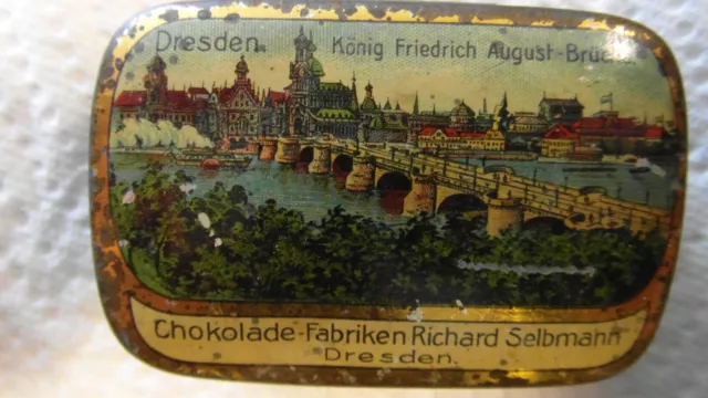 Automatendose Blechdose Schokoladen Fabrik Richard Selbmann Dresden SEHR ALT