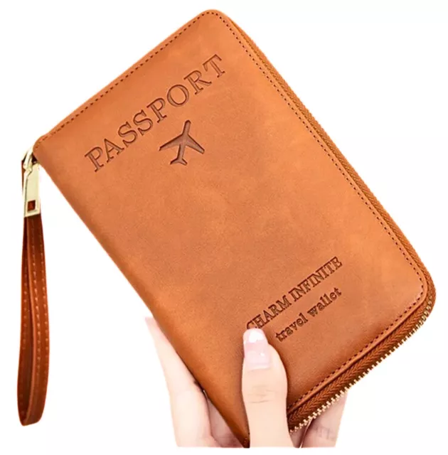 Billetera de viaje con tarjeta de crédito con pasaporte para hombre y mujer