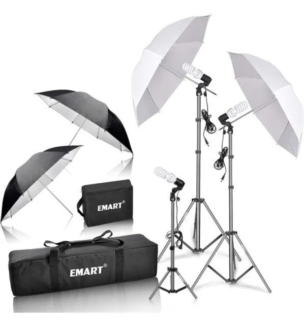 Emart 600w Photography Umbrella Continuous Lighting Kit