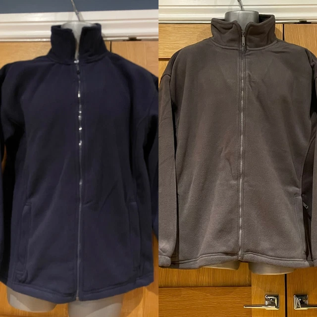 REDUCED!! Mens extra Thick warm zipped Fleece jacket navy or grey S XL XXL 3XL