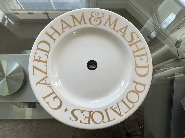 Emma Bridgewater Gold Toast & Marmalade 10.5" Plate New/1St Glazed Ham Potatoes