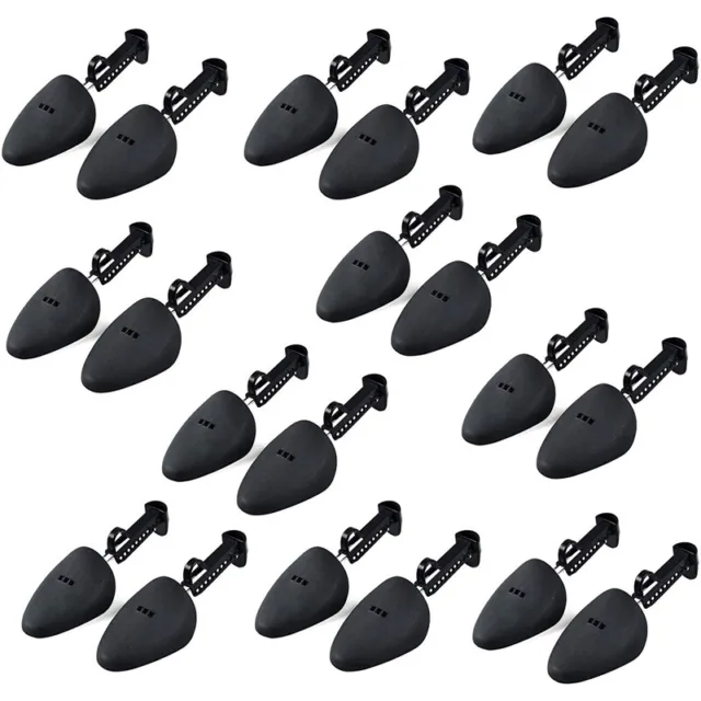 10 Pair Durable Form Plastic Shoe Tree Practical Boot Shoe Stretcher Black S2Q2