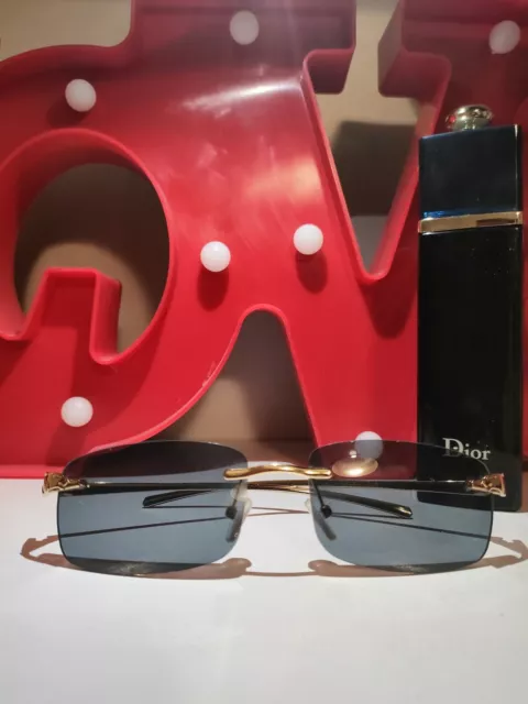Occhiali da Sole Mezza Montatura/Rimless Sunglasses (Cartier Panthère lookalike)