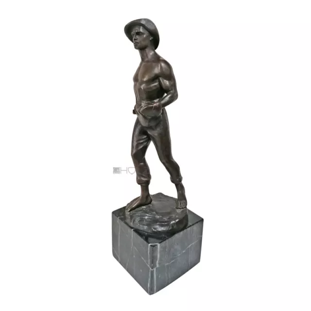 Franz Iffland Bronzefigur Sämann Bauer Bronze 41cm