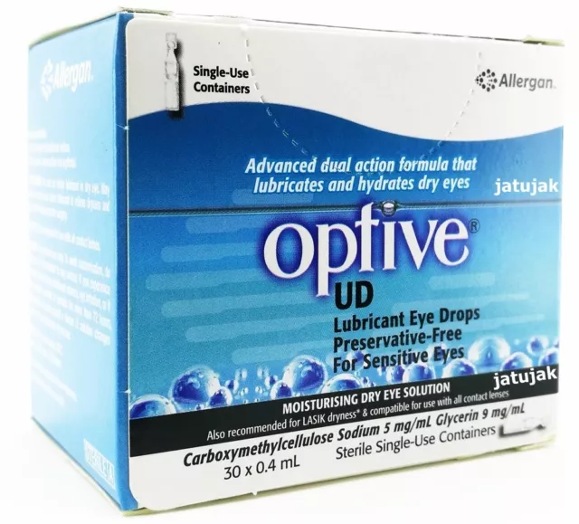 Optive UD Eye Drops Lubricant Allergan 30 Vials 0.4ml EXP. 12-09-2024