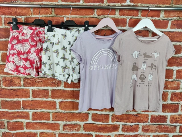 Girls Bundle Age 10-11 Years 100% Gap Summer Set Shorts Top T-Shirt Kids 146Cm