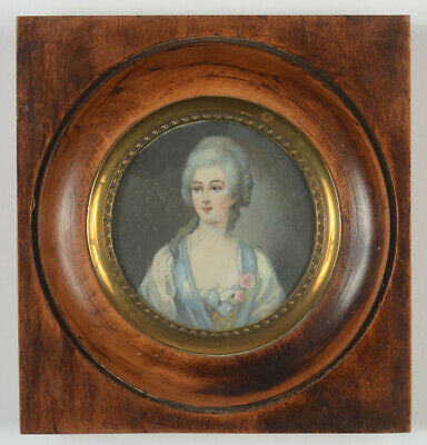 "French lady from 1780s", miniature, late 19th century