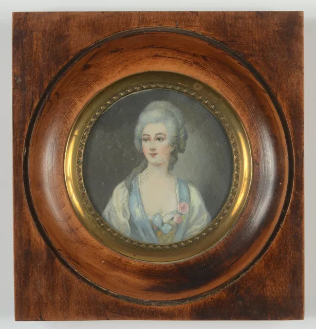 "French lady from 1780s", miniature, late 19th century