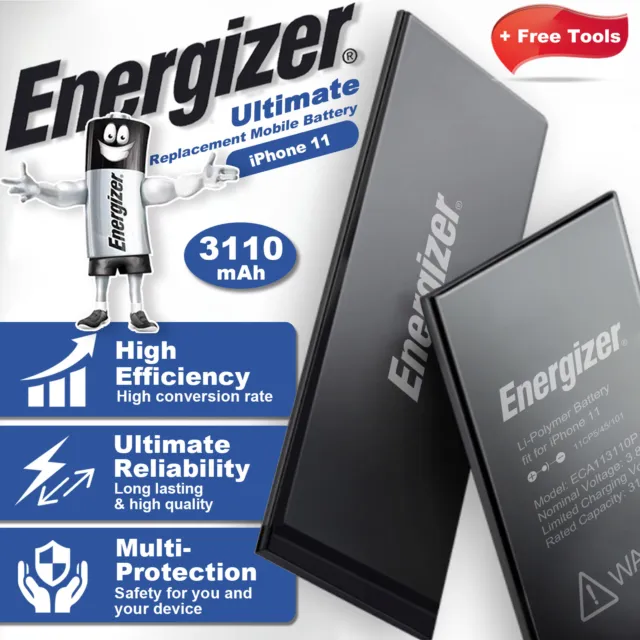 Energizer for iPhone 11 3110mAh High Capacity Battery Replacement A2111 etc.