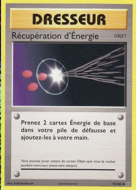 Récupération d'Energie -XY12:Evolutions- 77/108-Carte Pokemon Française