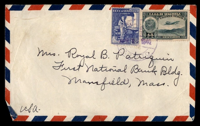 Mayfairstamps Venezuela 1940 Dr Cristobal Mendoza Airplane Cover aag_49301