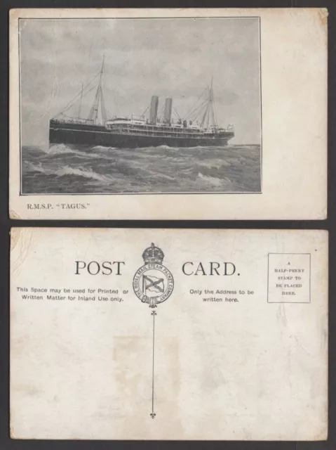 Old Ship Postcard – Royal Mail Steam Packet R.M.S.P. Tagus