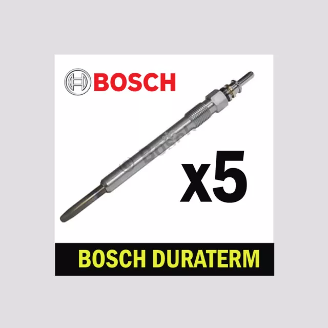 5x Bosch Glow Plugs for VOLVO XC90 2.4 CHOICE2/2 D5 D5244T5 163bhp