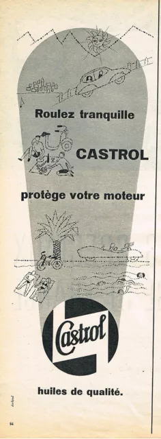 PUBLICITE ADVERTISING  1956   CASTROL  huiles de qualité