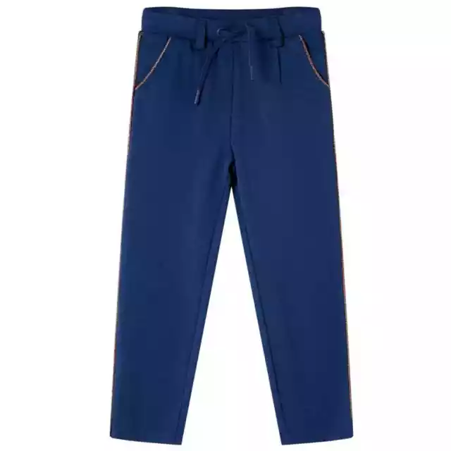 Pantalons pour enfants avec cordon de serrage bleu marine 104 P2Q7