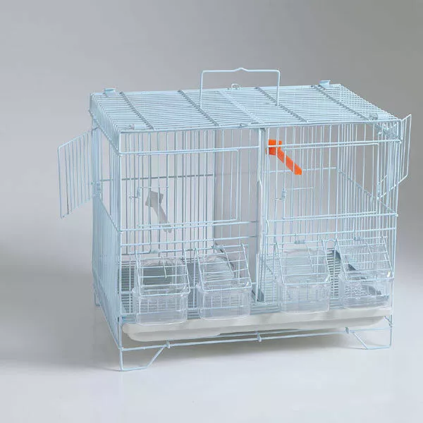 4x Stackable Bird Cage Breeding Cages for Canary Finch Small Birds White Color N 3